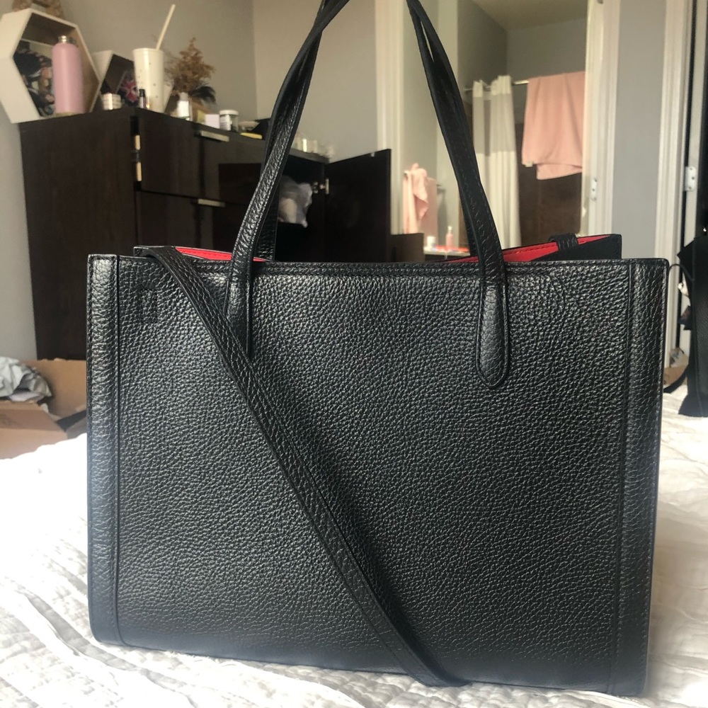 Banana Republic black faux leather bag